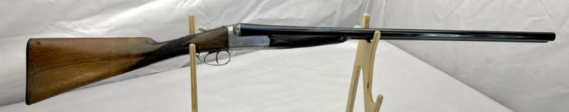 side by side 12ga shotgun M. Garnett and Son Extractor Boxlock SN 89817