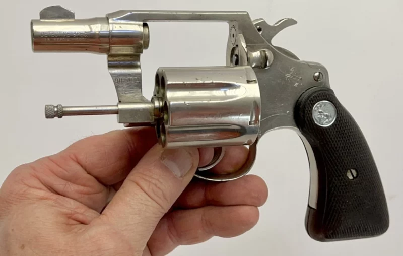 Colt Detective Special revolver 2" nickel .38 Spl., 2nd Issue 1964 Mfg SN 903464 - Image 7
