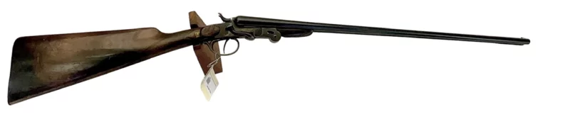 Belgium 410 side by side shotgun external hammer, fold-over “poacher’s gun” 35817 - Image 3
