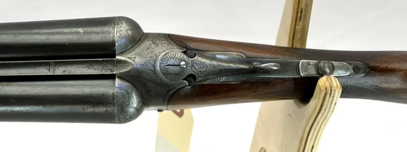 side by side 12ga shotgun British Arthur Turner Extractor Boxlock SN 11068 - Image 8
