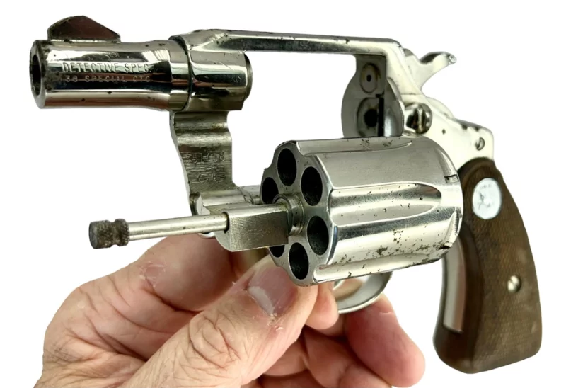 Colt Detective Special revolver 2" nickel .38 Spl., 2nd Issue, 1972 Mfg SN B51458 - Image 5