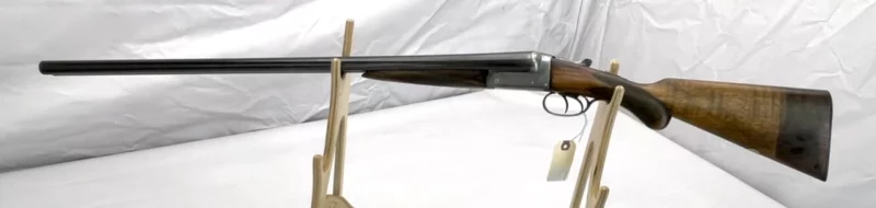 side by side 12ga shotgun British Frederick Williams Extractor Boxlock SN 153443 - Image 4