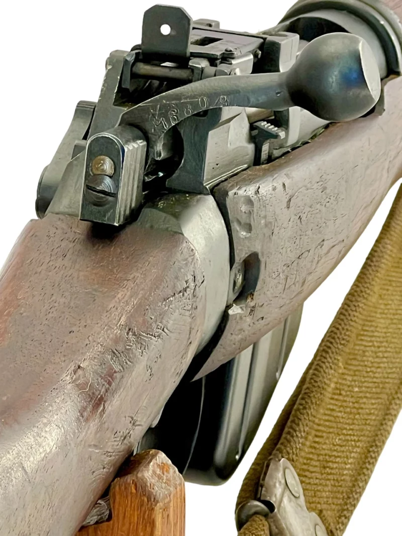 Navy Arms Enfield #4 Mk 1* .303 World War II French Resistance1944 Dated "BS" marked matching serial number bolt PP 1813 - Image 17