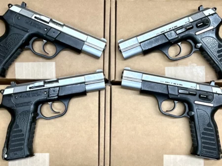 Israeli BUL Cherokee Full Frame 4.5" bbl 9mm Pistol 2-tone, pre-05 Production