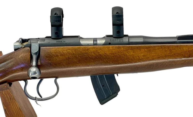 Czech BRNO Model 452-2E ZKM .22LR bolt action rifle VG-EX condition w/scope rings SN 569725 - Image 3