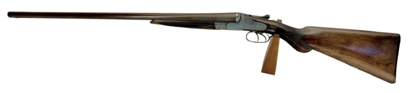 British Side by Side 12ga shotgun Bolton & Co. Southport Armoury Damascus Sidelock - Image 9