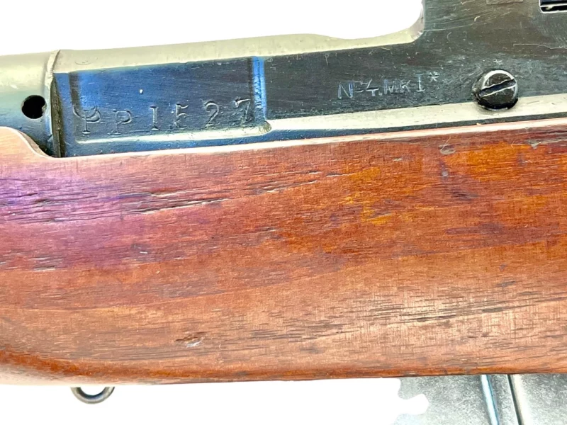 Navy Arms Enfield #4 Mk 1* .303 World War II French Resistance 1944 Dated "BS" and "PP" marked matching serial number bolt PP 1527 - Image 19