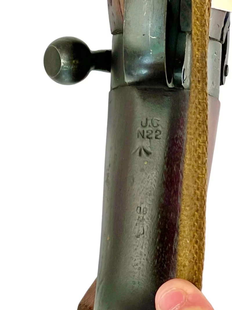 Navy Arms Enfield #4 Mk 1* .303 World War II French Resistance 1944 Dated "BS" marked matching serial number bolt PP 1932 - Image 16