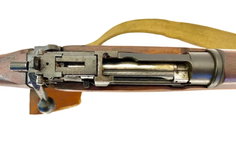 Navy Arms Enfield #4 Mk 1* .303 World War II French Resistance 1944 Dated "BS" and "PP" marked matching serial number bolt PP 1375 - Image 14