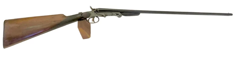 Belgium 410 side by side shotgun external hammer, fold-over “poacher’s gun” 35819 - Image 2