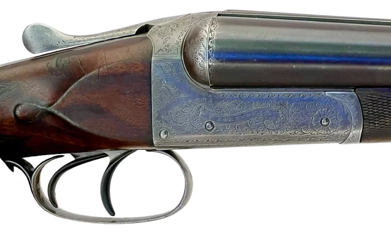British Side by Side 12ga shotgun T Stensby & Co. Box Lock - Image 3