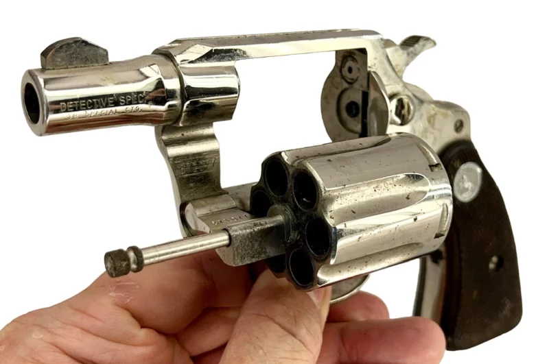 Colt Detective Special revolver 2" nickel .38 Spl., 2nd Issue, 1965 Mfg SN 871077 - Image 5