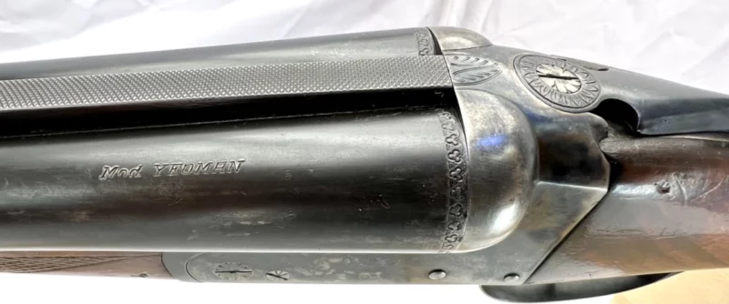 side by side 12ga shotgun AYA Yeoman Boxlock SN 490493 - Image 5