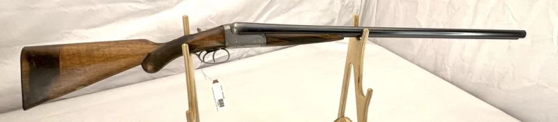 side by side 12ga shotgun British Frederick Williams Extractor Boxlock SN 153443 - Image 2