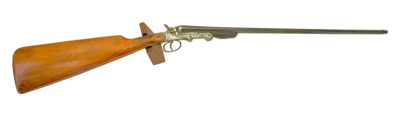 Belgium 410 side by side shotgun external hammer, fold-over “poacher’s gun” 36344 - Image 2