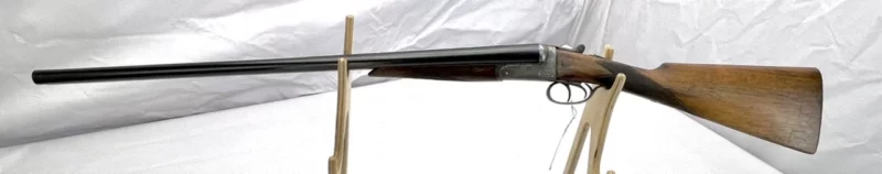 side by side 12ga shotgun British W. Cox and Sons Extractor Boxlock SN 2025 - Image 4