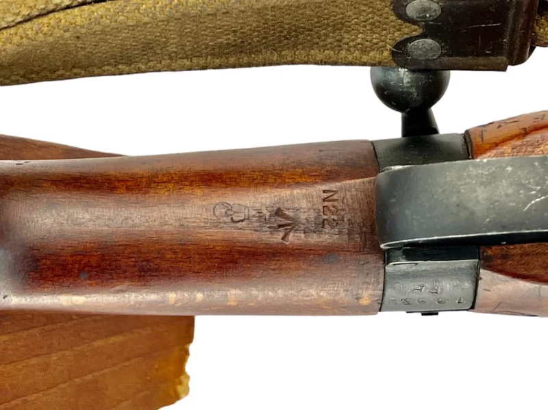 Navy Arms Enfield #4 Mk 1* .303 World War II French Resistance 1944 Dated "BS" and "PP" marked matching serial number bolt PP 1200 - Image 18