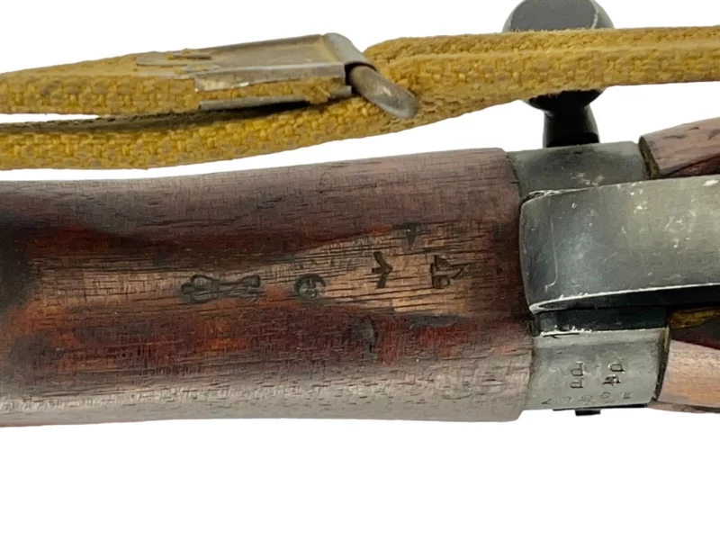 Navy Arms Enfield #4 Mk 1* .303 World War II French Resistance 1944 Dated "BS" and "PP" marked matching serial number bolt PP 0105 - Image 18