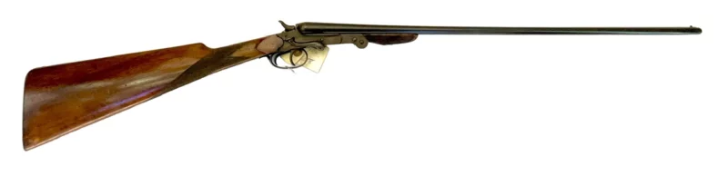 Belgium 410 side by side shotgun external hammer, fold-over “poacher’s gun”. 36920 - Image 2