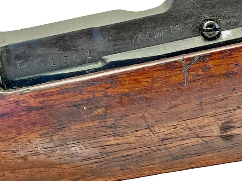 Navy Arms Enfield #4 Mk 1* .303 World War II French Resistance 1944 Dated "BS" marked matching serial number bolt PP 1301 - Image 21
