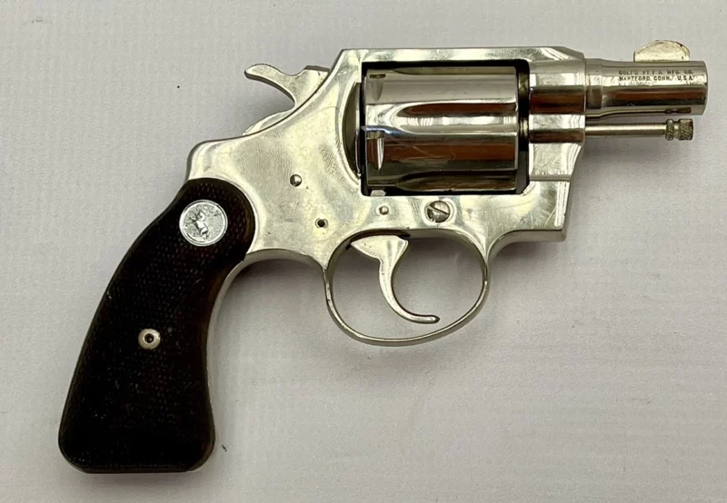 Colt Detective Special revolver 2" nickel .38 Spl., 2nd Issue 1964 Mfg SN 877743 - Image 2