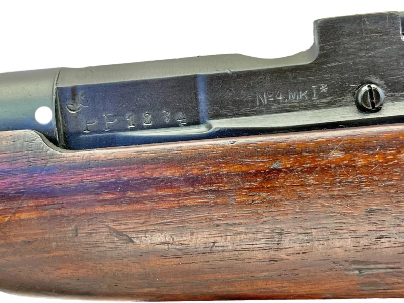 Navy Arms Enfield #4 Mk 1* .303 World War II French Resistance 1944 Dated "BS" marked matching serial number bolt PP 1284 - Image 21