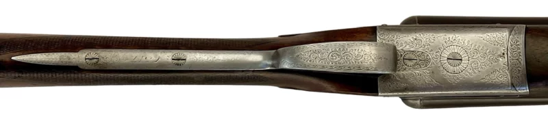 British Side by Side 12ga shotgun T Stensby & Co. Box Lock - Image 7