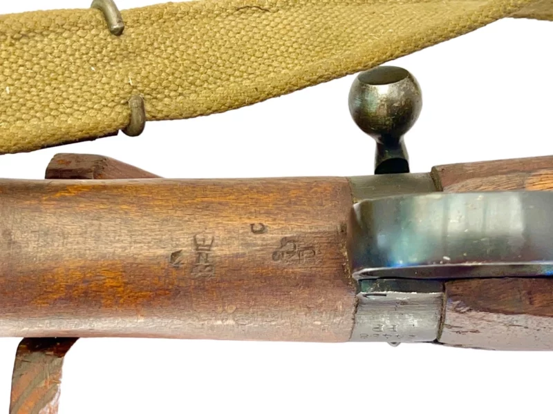 Navy Arms Enfield #4 Mk 1 .303 World War II French Resistance,1944 date "PP" marked, ROF(F) with matching bolt Zinc buttplate SN PP 1393 - Image 17