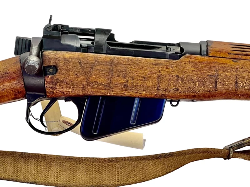 Navy Arms Enfield #4 Mk 1 .303 World War II French Resistance,1944 date "PP" marked, ROF(F) with matching bolt & Zinc buttplate SN PP 2023 - Image 9