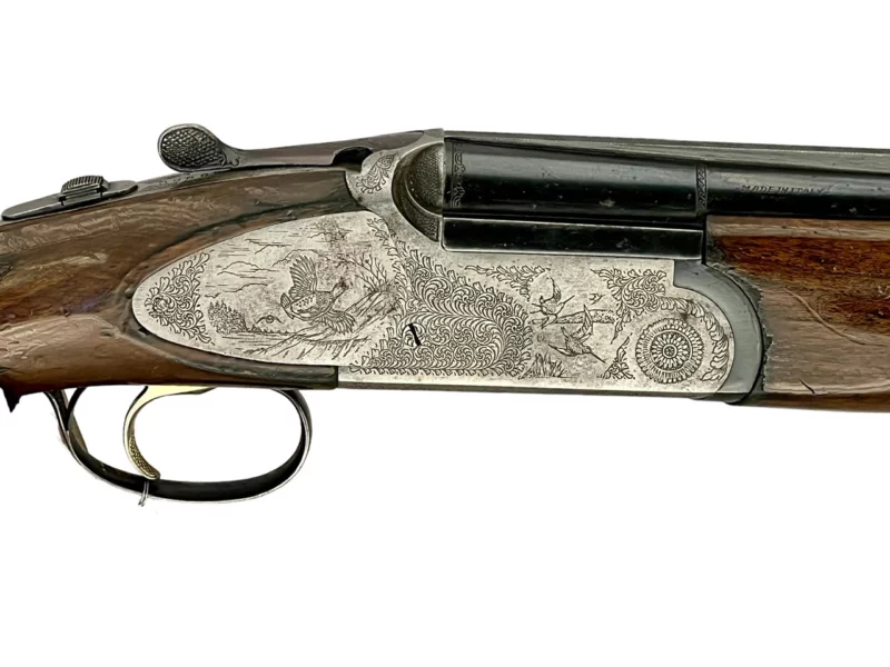 12ga O/U full side lock shotgun Emilio Rizzini Italian made single trigger fixed chokes good condition - Image 4