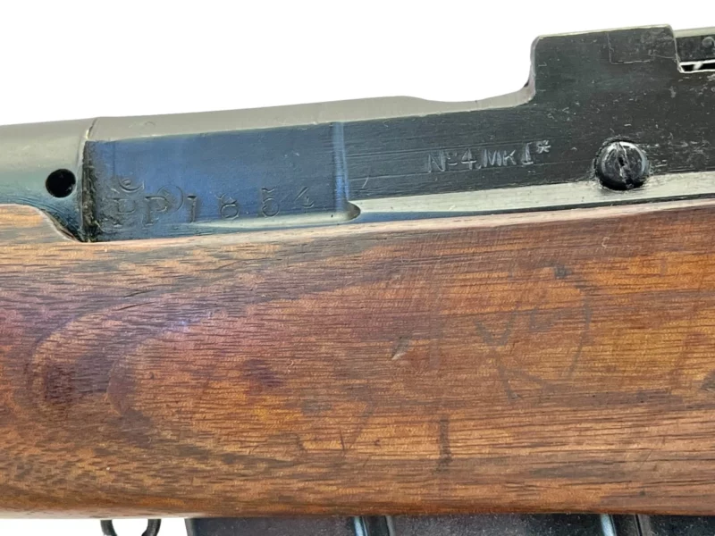 Navy Arms Enfield #4 Mk 1* .303 World War II French Resistance 1944 Dated "BS" and "PP" marked 1854matching serial number bolt PP - Image 21