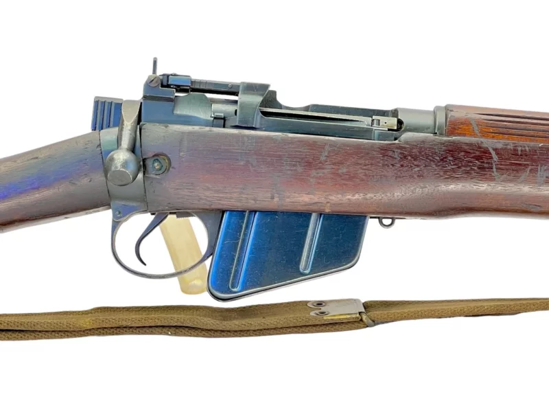 Navy Arms Enfield #4 Mk 1* .303 World War II French Resistance 1944 Dated "BS" and "PP" marked matching serial number bolt PP 1818 - Image 11
