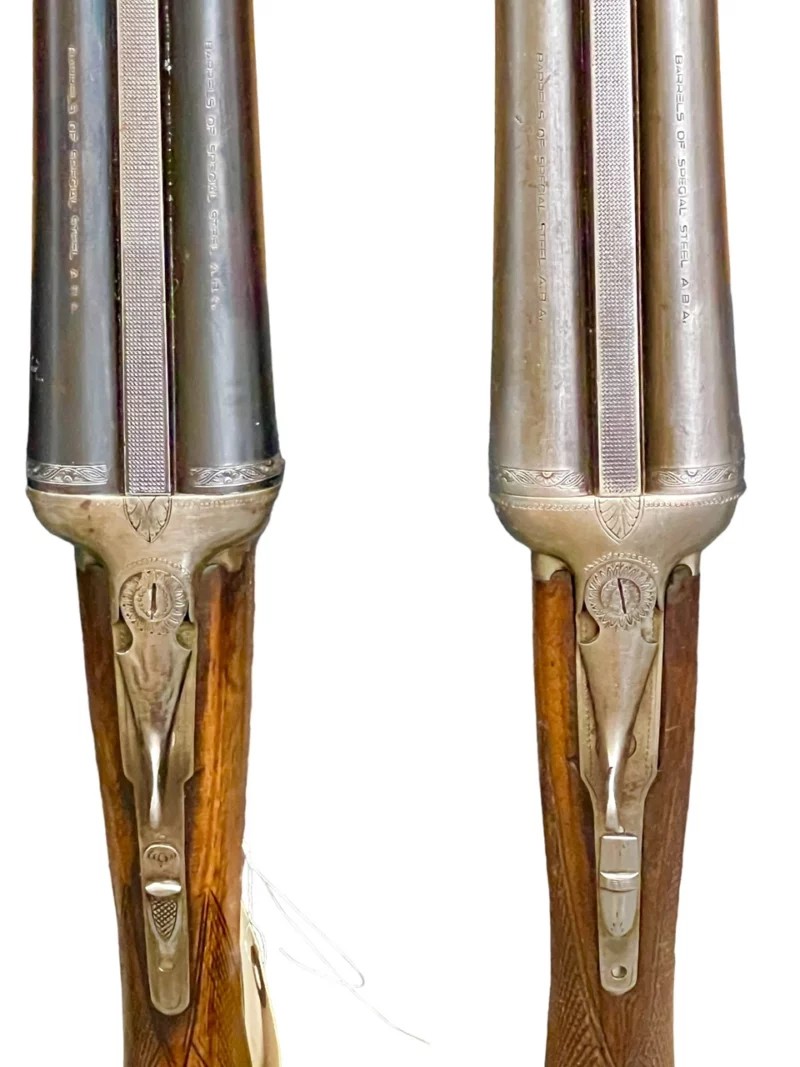 Italian Side by Side 12 gauge shotgun with pistol grip, extractors