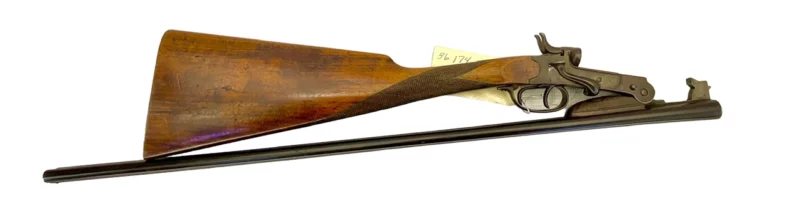 Belgium 410 side by side shotgun external hammer, fold-over “poacher’s gun” 38320 - Image 6