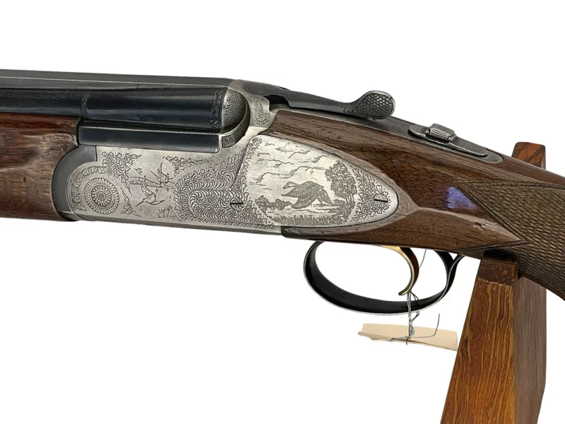 12ga O/U full side lock shotgun Emilio Rizzini Italian made single trigger VG condition - Image 7