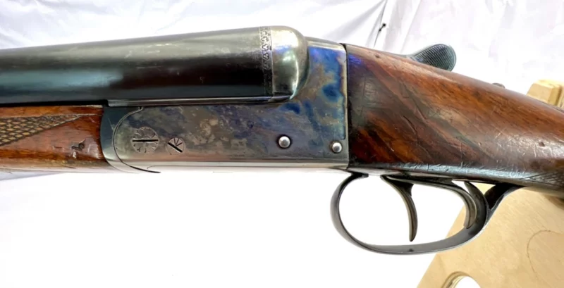 side by side 12ga shotgun AYA Yeoman Boxlock SN 490493 - Image 7