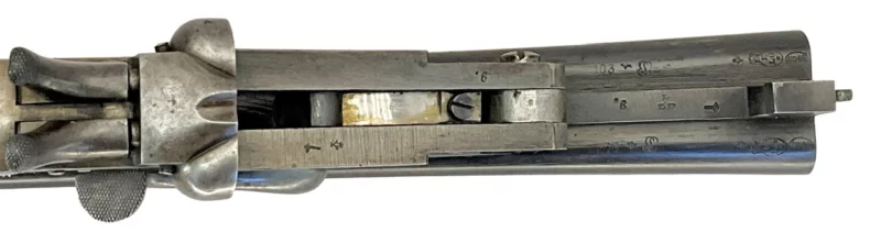 Belgium 410 side by side shotgun external hammer, fold-over “poacher’s gun” 38420 - Image 7
