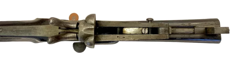 Belgium 410 side by side shotgun external hammer, fold-over “poacher’s gun” 36934 - Image 7