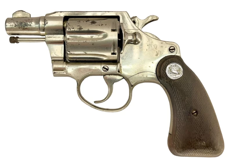 Colt Detective Special revolver 2" nickel .38 Spl., 2nd Issue, 1966 Mfg SN 904061