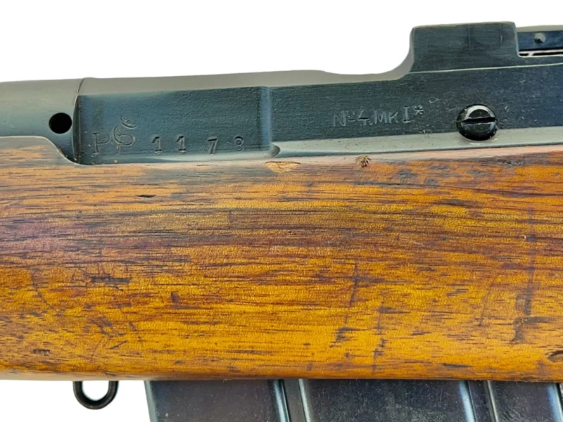 Navy Arms Enfield #4 Mk 1* .303 World War II French Resistance1944 Dated "BS" marked matching serial number bolt PP 1178 - Image 21