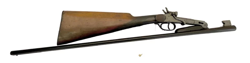Belgium 410 side by side shotgun external hammer, fold-over “poacher’s gun” 35819 - Image 5