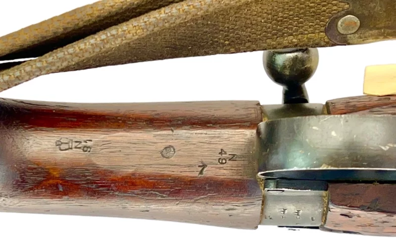 Navy Arms Enfield #4 Mk 1* .303 World War II French Resistance 1944 Dated "BS" and "PP" marked matching serial number bolt PP 0115 - Image 18