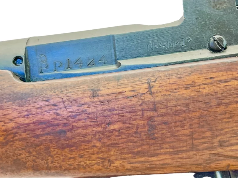 Navy Arms Enfield #4 Mk 1* .303 World War II French Resistance 1944 Dated "BS" and "PP" marked matching serial number bolt PP 1424 - Image 21