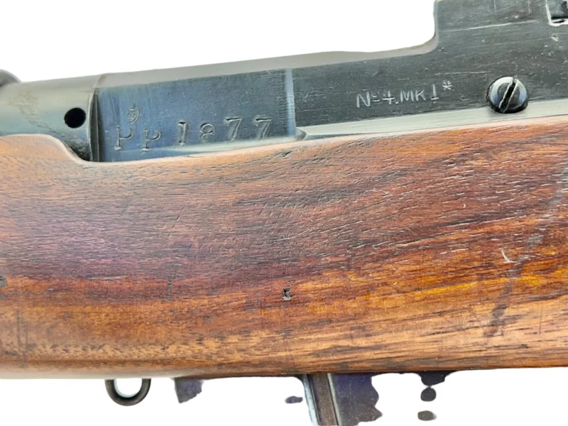 Navy Arms Enfield #4 Mk 1* .303 World War II French Resistance1944 Dated "BS" marked matching serial number bolt PP 1877 - Image 21