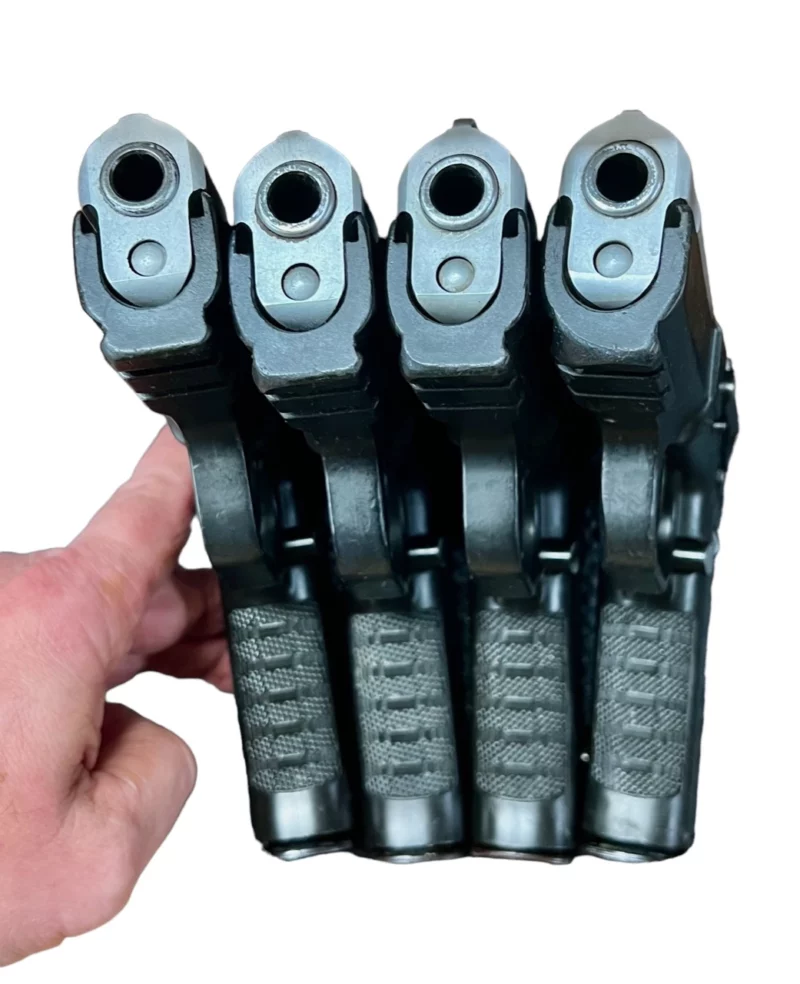 Israeli BUL Cherokee 2-tone 9mm, 16-rd mags, Pic Rail, round triggerguard, B-grade - Image 4
