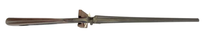 Belgium 410 side by side shotgun external hammer, fold-over “poacher’s gun” 3642 - Image 3