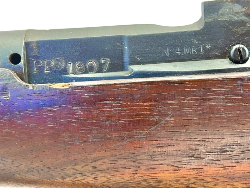 Navy Arms Enfield #4 Mk 1* .303 World War II French Resistance1944 Dated "BS" marked matching serial number bolt PP 1807 - Image 21