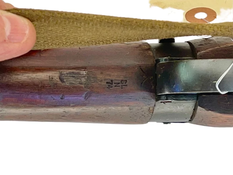 Navy Arms Enfield #4 Mk 1* .303 World War II French Resistance 1944 Dated "BS" marked matching serial number bolt PP 1634 - Image 17