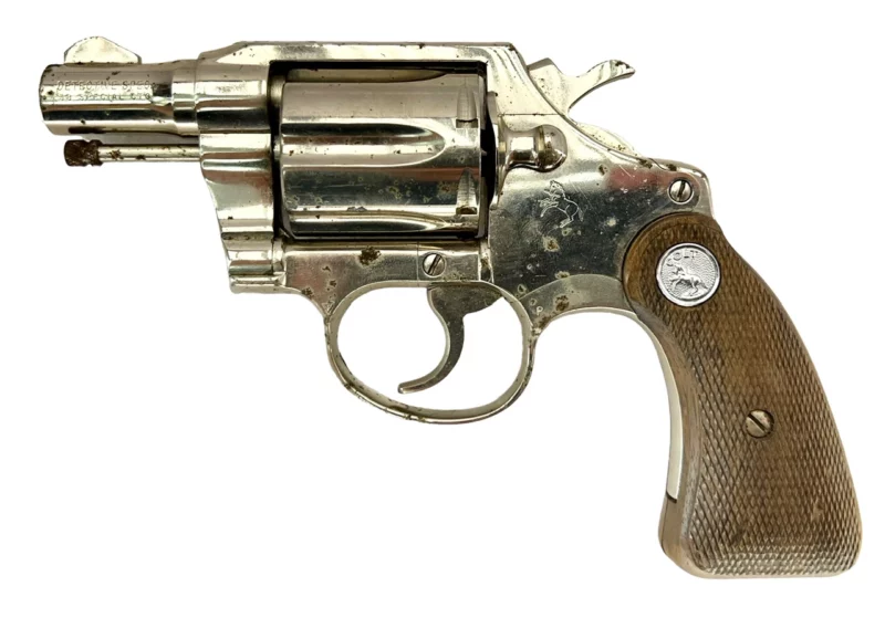 Colt Detective Special revolver 2" nickel .38 Spl., 2nd Issue, 1972 Mfg SN B51458