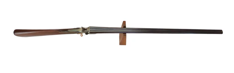 Belgium 410 side by side shotgun external hammer, fold-over “poacher’s gun” 38419